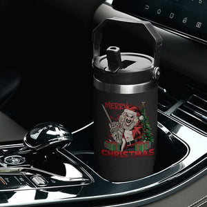 Terrifier Santa Christmas Horror Movie Flip Straw Tumbler TS14 Print Your Wear