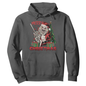Terrifier Santa Christmas Horror Movie Hoodie TS14 Dark Heather Print Your Wear