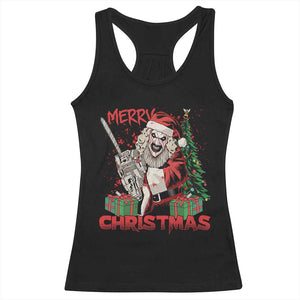 Terrifier Santa Christmas Horror Movie Racerback Tank Top TS14 Black Print Your Wear