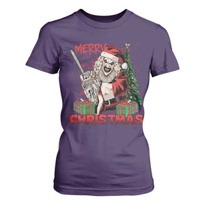 Terrifier Santa Christmas Horror Movie T Shirt For Women TS14 Purple Print Your Wear