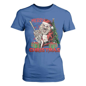 Terrifier Santa Christmas Horror Movie T Shirt For Women TS14 Royal Blue Print Your Wear