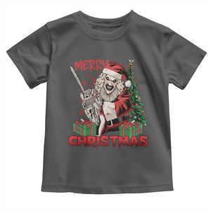 Terrifier Santa Christmas Horror Movie Toddler T Shirt TS14 Dark Heather Print Your Wear