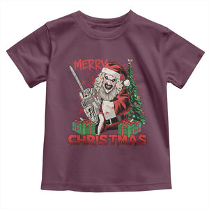 Terrifier Santa Christmas Horror Movie Toddler T Shirt TS14 Maroon Print Your Wear