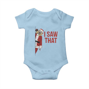Terrifier Santa Christmas Movie Baby Onesie I Saw That Meme TS14 Light Blue Print Your Wear
