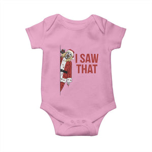 Terrifier Santa Christmas Movie Baby Onesie I Saw That Meme TS14 Light Pink Print Your Wear