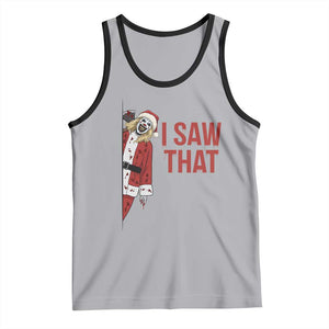 Terrifier Santa Christmas Movie Tank Top I Saw That Meme TS14 Athletic Heather Black Print Your Wear