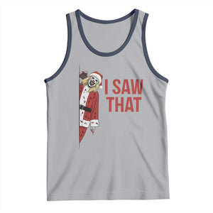 Terrifier Santa Christmas Movie Tank Top I Saw That Meme TS14 Athletic Heather Navy Print Your Wear