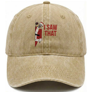 Terrifier Santa Christmas Movie Washed Cotton Baseball Cap I Saw That Meme TS14 Washed Cap Universal Fit Khaki Print Your Wear