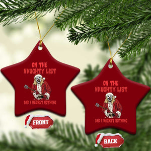 Terrifier Santa Christmas Movie Ceramic Ornament On The Naughty List And I Regret Nothing TS14 Print Your Wear