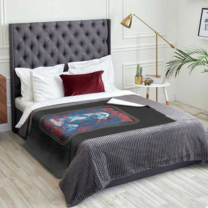 Terrifier Santa Christmas Throw Blanket Slashing Through The Snow TS14 Print Your Wear