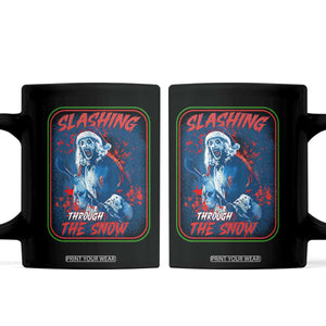 Terrifier Santa Christmas Coffee Mug Slashing Through The Snow TS14 Black Print Your Wear
