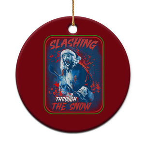 Terrifier Santa Christmas Ceramic Ornament Slashing Through The Snow TS14 1pc Red Print Your Wear