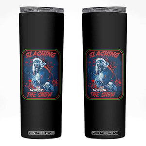Terrifier Santa Christmas Skinny Tumbler Slashing Through The Snow TS14 Black Print Your Wear