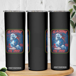 Terrifier Santa Christmas Skinny Tumbler Slashing Through The Snow TS14 Print Your Wear