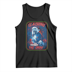 Terrifier Santa Christmas Tank Top Slashing Through The Snow - Print Your Wear
