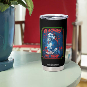 Terrifier Santa Christmas Tumbler Cup Slashing Through The Snow TS14 Print Your Wear