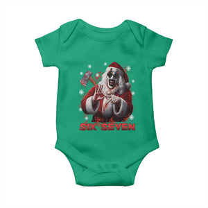 67 Terrifier Santa Horror Christmas Baby Onesie Funny Six Seven Meme Holiday Movie TS14 Irish Green Print Your Wear