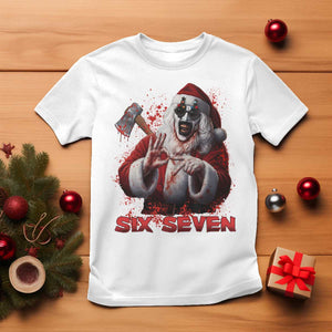 67 Terrifier Santa Horror Christmas T Shirt Funny Six Seven Meme Holiday Movie TS14 White Print Your Wear