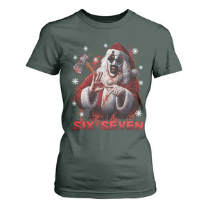 67 Terrifier Santa Horror Christmas T Shirt For Women Funny Six Seven Meme Holiday Movie TS14 Dark Forest Green Print Your Wear