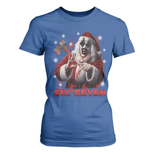 67 Terrifier Santa Horror Christmas T Shirt For Women Funny Six Seven Meme Holiday Movie TS14 Royal Blue Print Your Wear