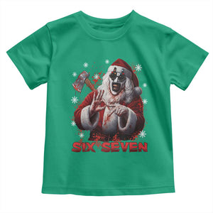 67 Terrifier Santa Horror Christmas Toddler T Shirt Funny Six Seven Meme Holiday Movie TS14 Irish Green Print Your Wear