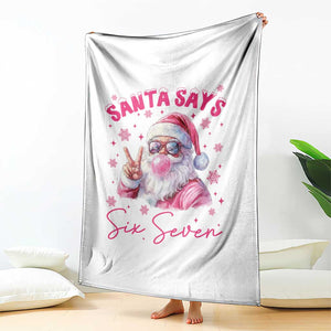 67 Six Seven Pink Santa Christmas Meme Throw Blanket TS14 Print Your Wear