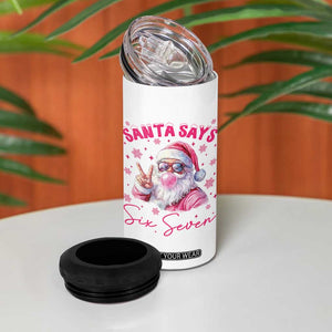 67 Six Seven Pink Santa Christmas Meme 4 in 1 Can Cooler Tumbler TS14 Print Your Wear