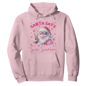 67 Six Seven Pink Santa Christmas Meme Hoodie TS14 Light Pink Print Your Wear