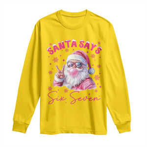 67 Six Seven Pink Santa Christmas Meme Long Sleeve Shirt TS14 Daisy Print Your Wear