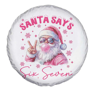 67 Six Seven Pink Santa Christmas Meme Spare Tire Cover TS14 Print Your Wear