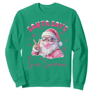 67 Six Seven Pink Santa Christmas Meme Sweatshirt TS14 Irish Green Print Your Wear