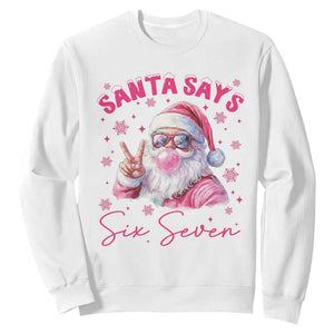 67 Six Seven Pink Santa Christmas Meme Sweatshirt TS14 White Print Your Wear