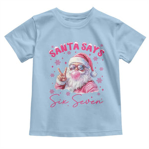 67 Six Seven Pink Santa Christmas Meme Toddler T Shirt TS14 Light Blue Print Your Wear