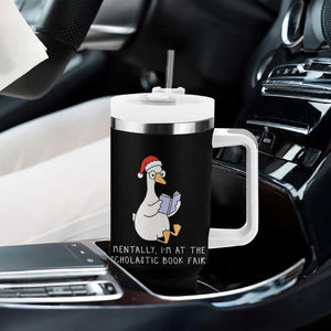 Silly Goose Bookish Christmas Tumbler With Handle Mentally I Am At The Scholastic Book Fair TS14 Print Your Wear