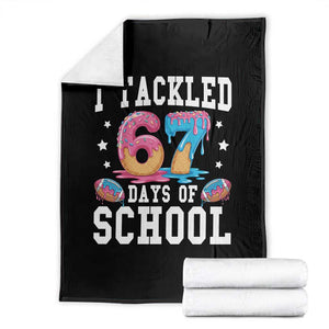 67 Days Of School Throw Blanket Six Seven Sports American Football Ice Cream Drip TS14 Black Print Your Wear