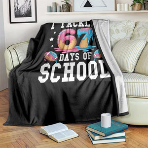 67 Days Of School Throw Blanket Six Seven Sports American Football Ice Cream Drip TS14 Print Your Wear