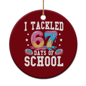 67 Days Of School Ceramic Ornament Six Seven Sports American Football Ice Cream Drip TS14 1pc Red Print Your Wear