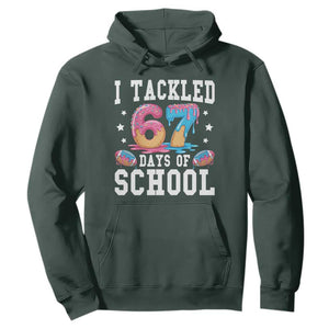67 Days Of School Hoodie Six Seven Sports American Football Ice Cream Drip TS14 Dark Forest Green Print Your Wear