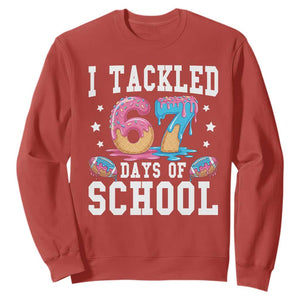 67 Days Of School Sweatshirt Six Seven Sports American Football Ice Cream Drip TS14 Red Print Your Wear