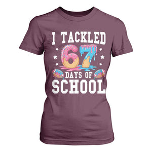 67 Days Of School T Shirt For Women Six Seven Sports American Football Ice Cream Drip TS14 Maroon Print Your Wear