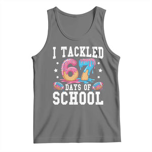 67 Days Of School Tank Top Six Seven Sports American Football Ice Cream Drip TS14 Black Heather Print Your Wear