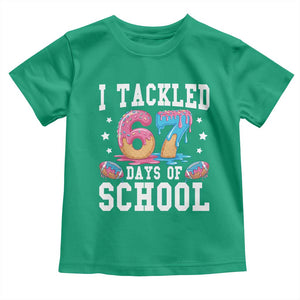 67 Days Of School Toddler T Shirt Six Seven Sports American Football Ice Cream Drip TS14 Irish Green Print Your Wear