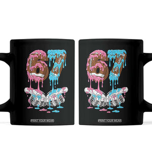 67 Football Meme Coffee Mug Six Seven Sports American Football Ice Cream Drip TS14 Black Print Your Wear
