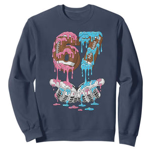 67 Football Meme Sweatshirt Six Seven Sports American Football Ice Cream Drip TS14 Navy Print Your Wear