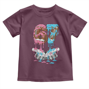 67 Football Meme Toddler T Shirt Six Seven Sports American Football Ice Cream Drip TS14 Maroon Print Your Wear