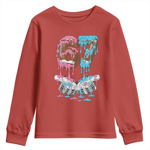 67 Football Meme Youth Sweatshirt Six Seven Sports American Football Ice Cream Drip TS14 Red Print Your Wear