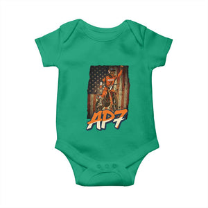 Dirt Bike American Flag Baby Onesie TS14 Irish Green Print Your Wear