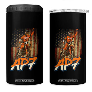Dirt Bike American Flag 4 in 1 Can Cooler Tumbler TS14 One Size: 16 oz Black Print Your Wear