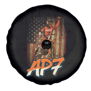 Dirt Bike American Flag Spare Tire Cover TS14 Print Your Wear