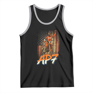 Dirt Bike American Flag Tank Top TS14 Black Athletic Heather Print Your Wear
